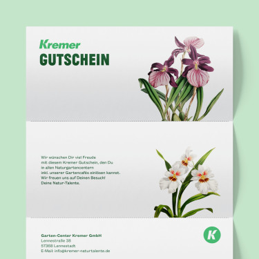 Gartencenter Kremer. Die Naturtalente | Gutscheine zum Selbstausdrucken